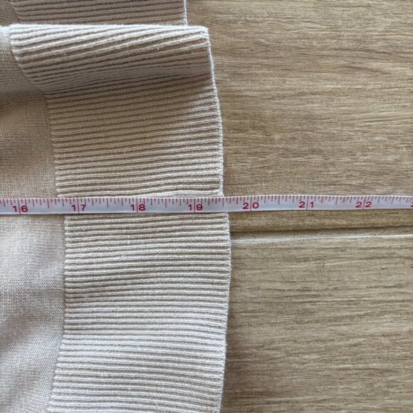 The Loft V-Neck Poncho Sweater Women's Small Beige Knit Boxy Lagenlook Comfort - Picture 8 of 9